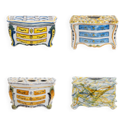Second Half 18th Century France Shaped Planters "Commode" Nevers Manufactur