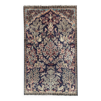 Iran Ghoum Oriental Rug: 1.70 X 0.96 Meters, Wool and Silk