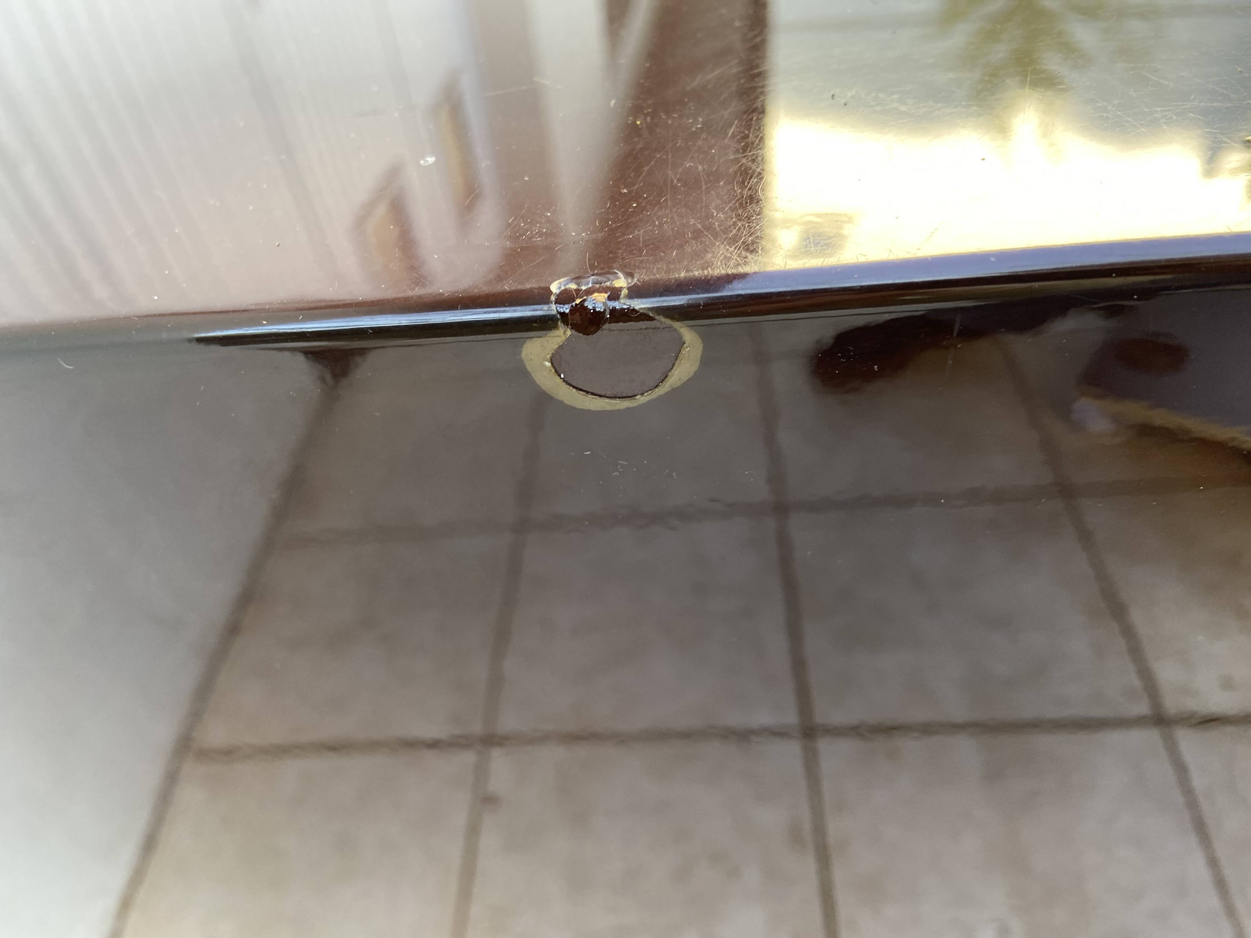 1970s lacquer and leather desk