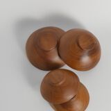 Handmade Akacia Wood Bowls, Set of 4