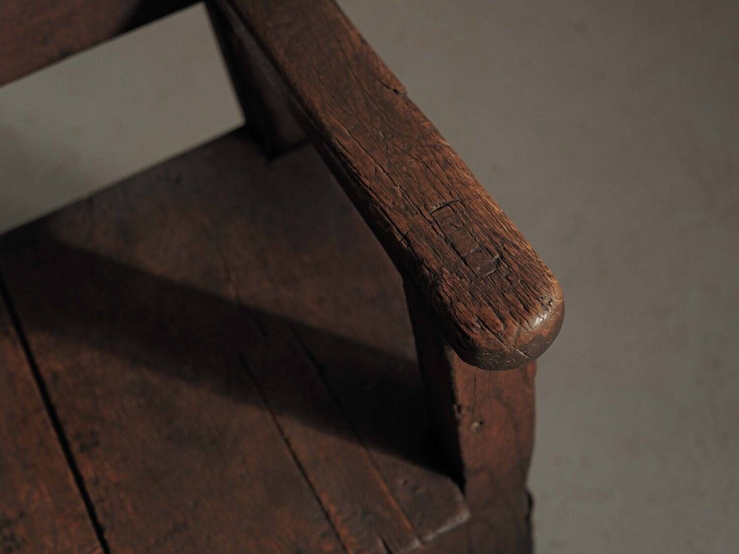 Wooden chest bench from Auvergne, 19th century