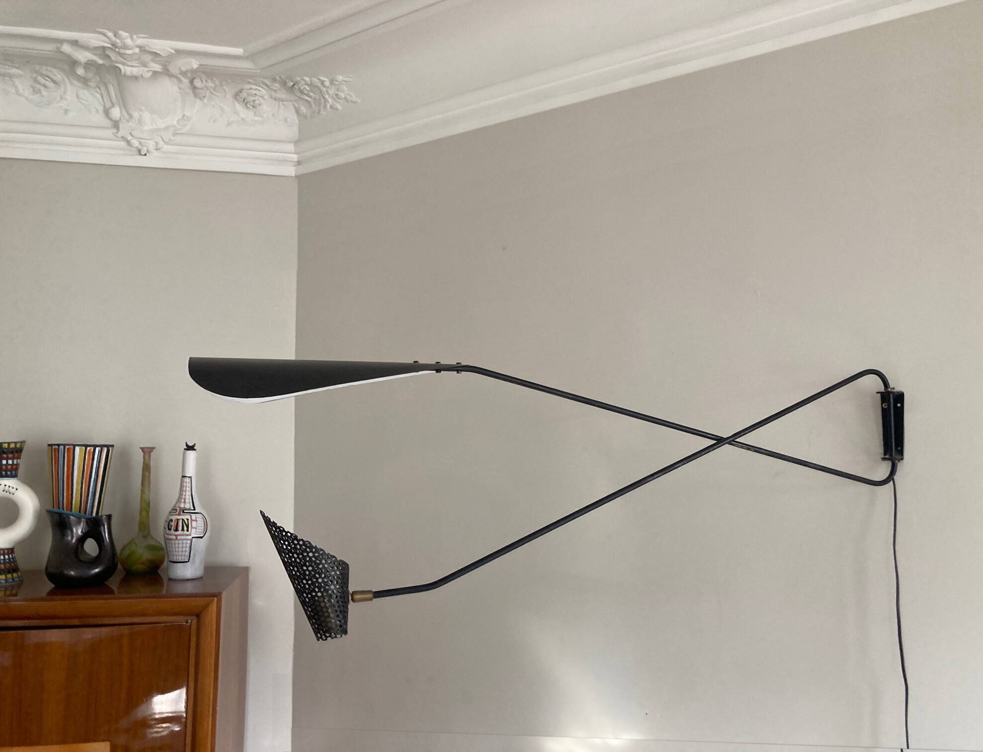 Modernist wall lamp, 1950s