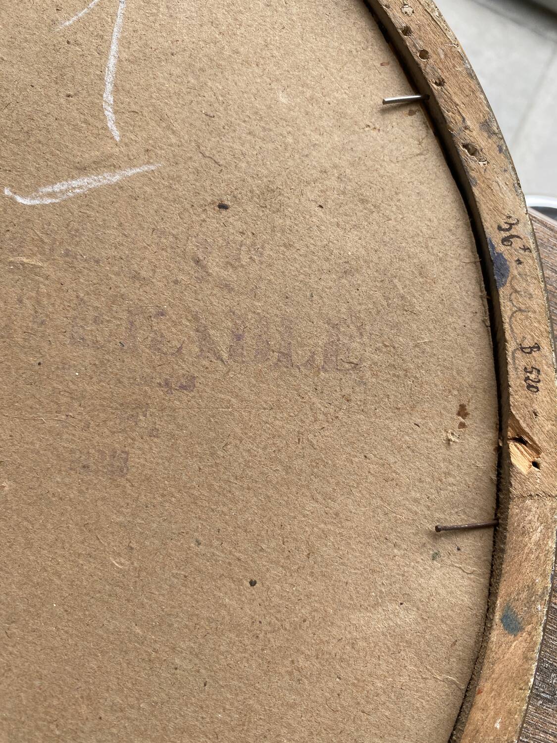 Painting roses oval frame