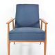 Fauteuil fox bleu chiné