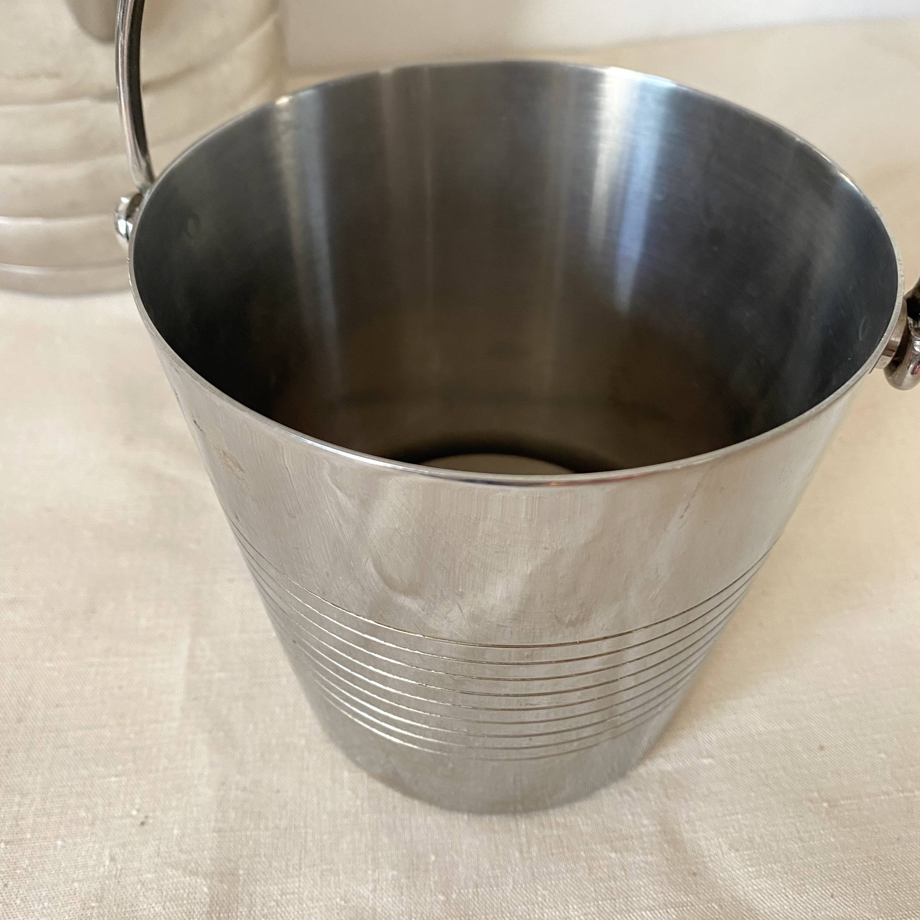 Stainless steel ice bucket
