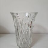 Glass vase, "leaves" pattern