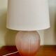 Pink molded glass lamp foot-Art Deco style-Pink décor