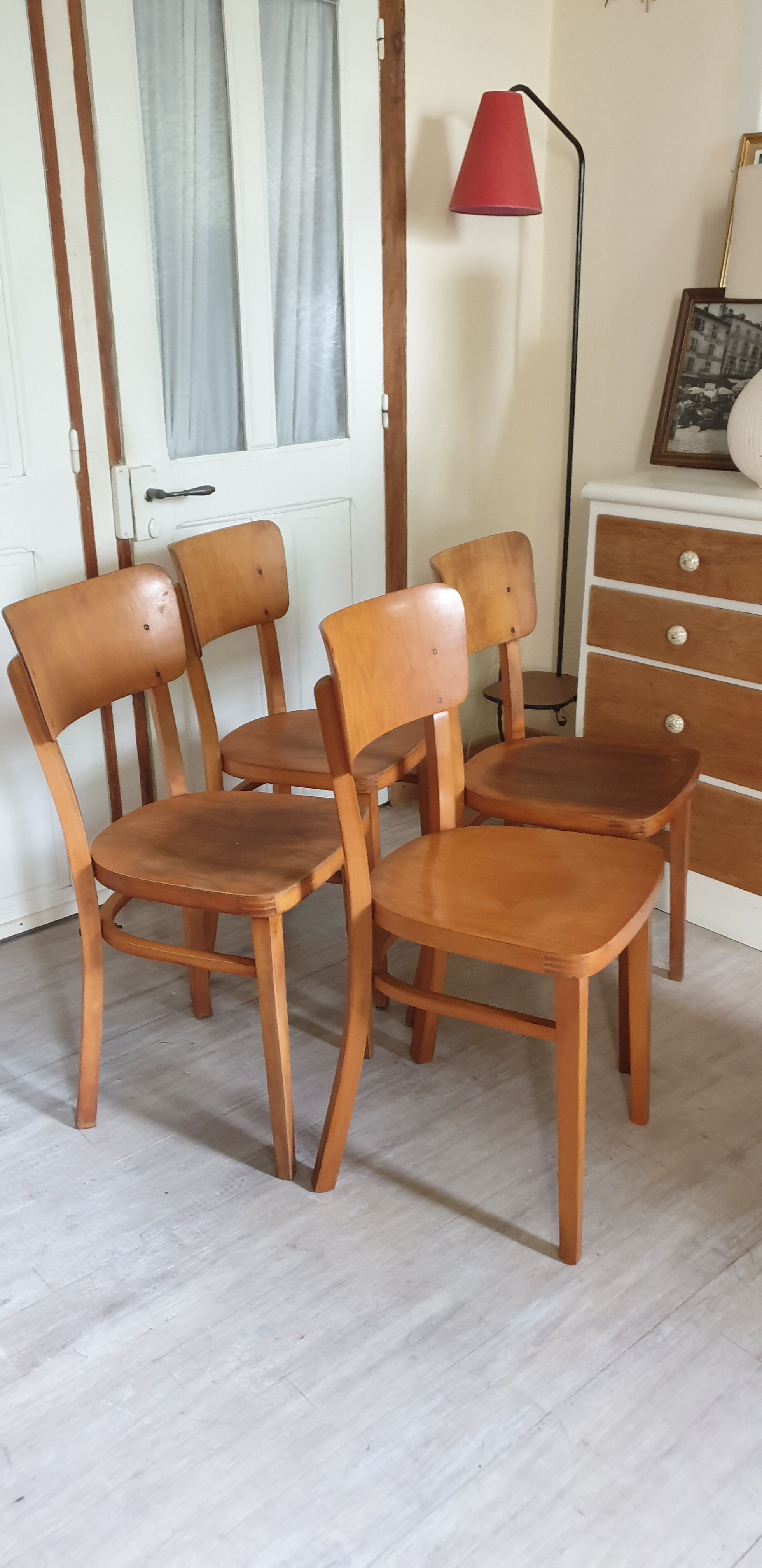 Four Thonet bistro chairs