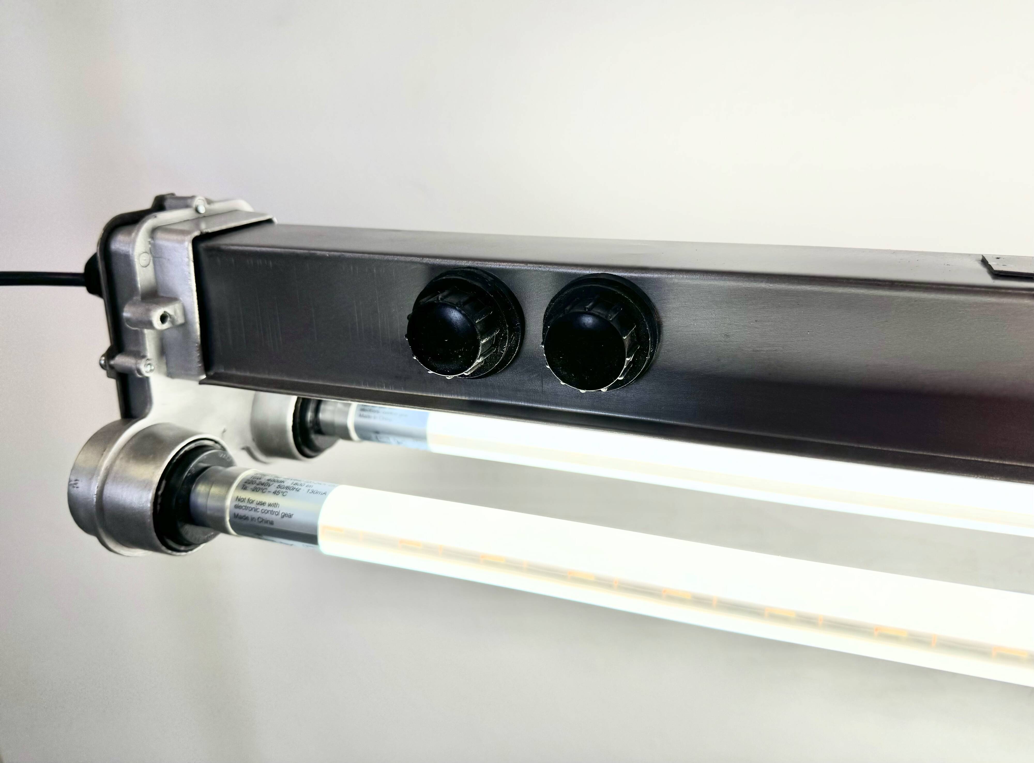 Industrial Polished  Hanging Tube Light, 1970s