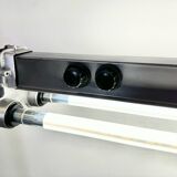 Lampe tubulaire industrielle polie suspendue, années 1970