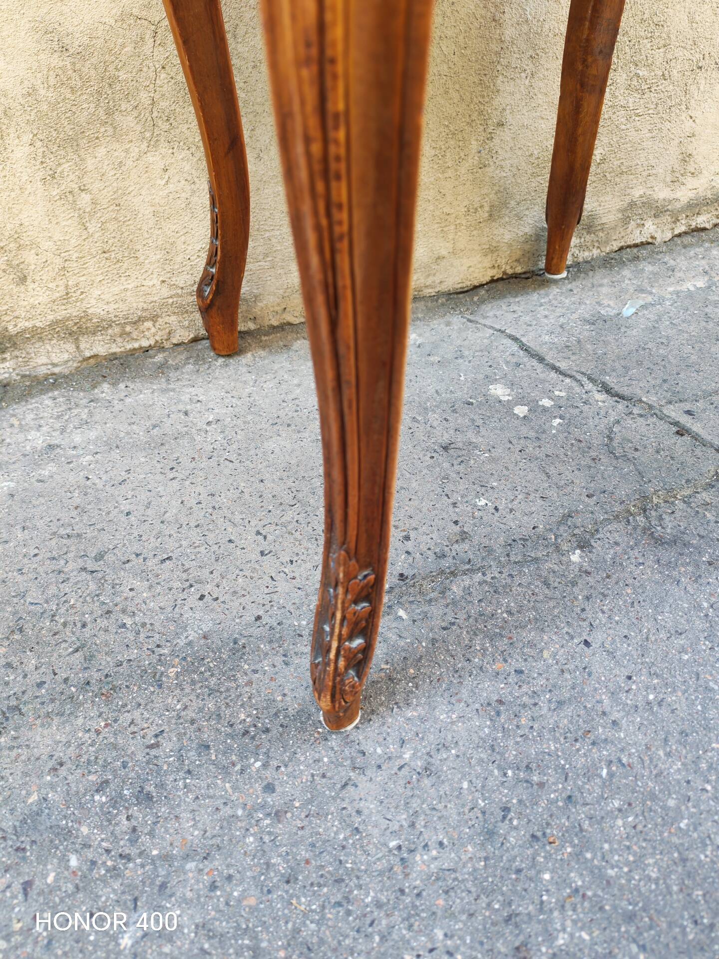 Louis XV style walnut bedroom chair, circa 1900.