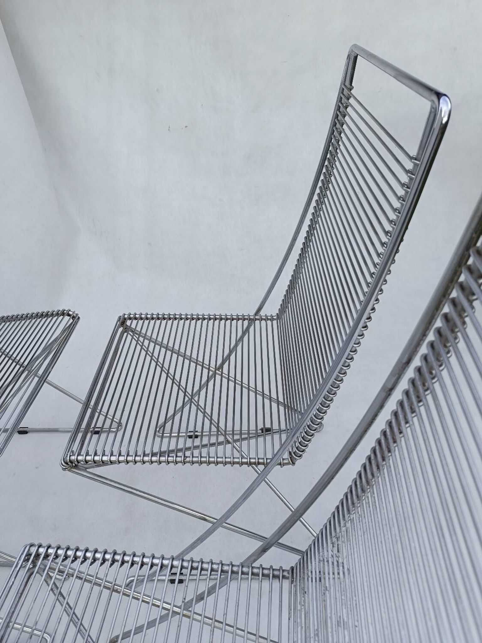 4 wire chairs by Till Behrens for Schlubach