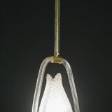 Elgant Pink Art Decò Barovier e Toso Pendant Light Murano Glass, 1940s