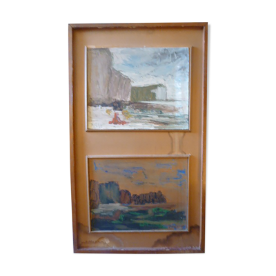 Tableaux sur bois signés darba 1962