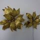 Golden Flower Shape Flushmounts by Hans Kögl, 1970s, Set of 2