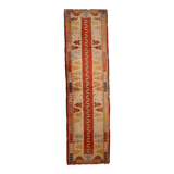 Tapis Couloir Vintage Turc Melas, Années 1950, Élégance et Authenticité