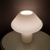 1980s glass mushroom table lamp