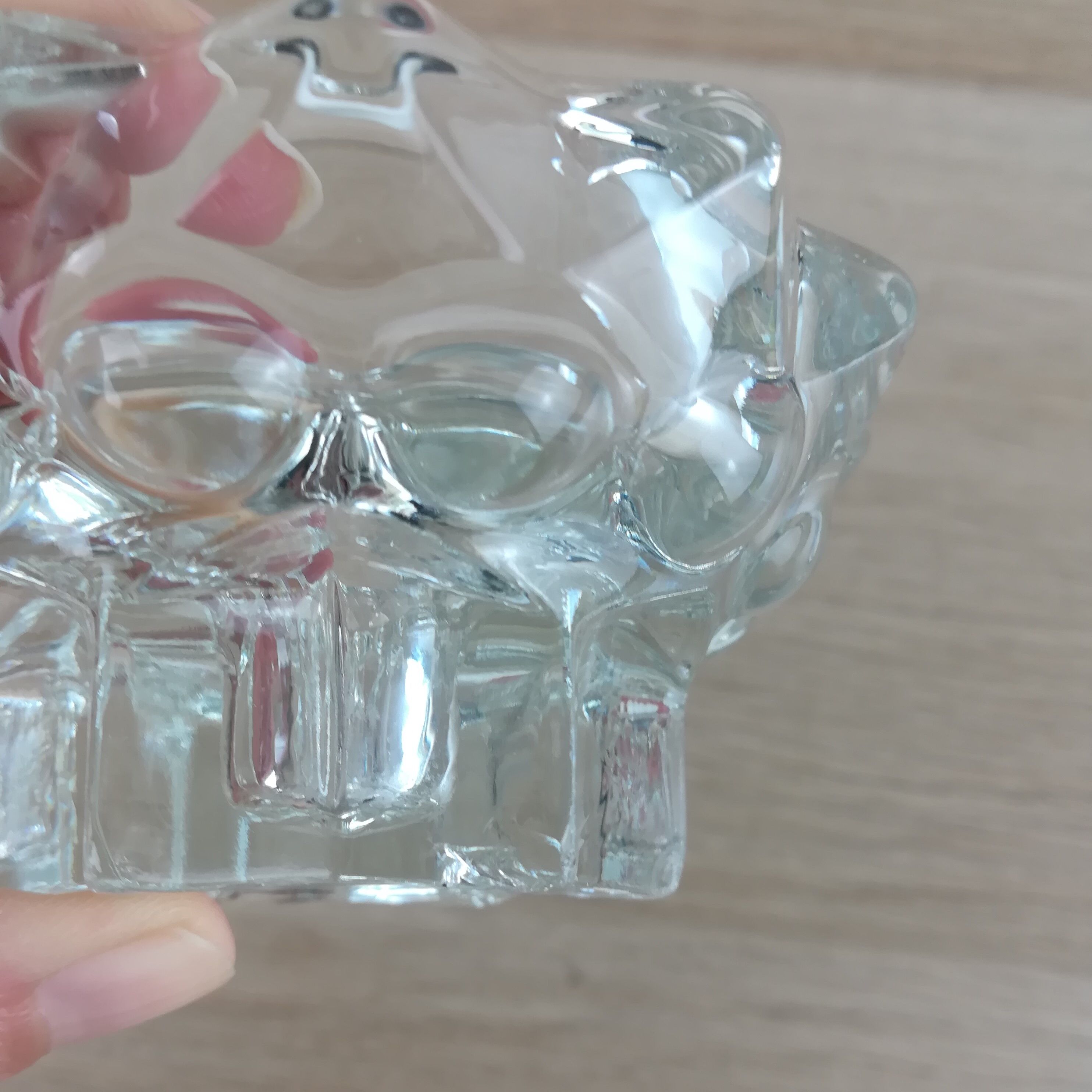 Glass star candle holder