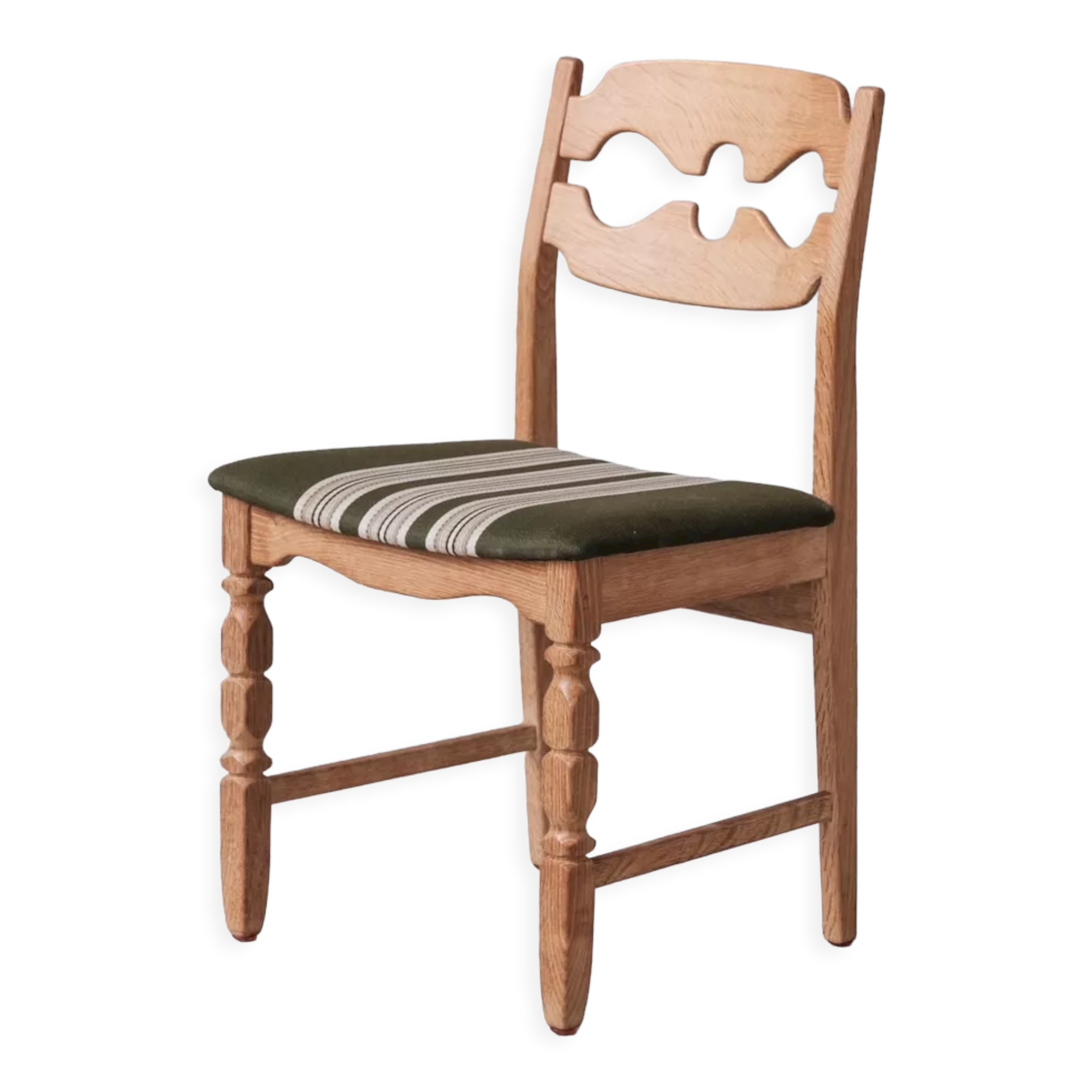 Oak razor danish mid-century dining chairs