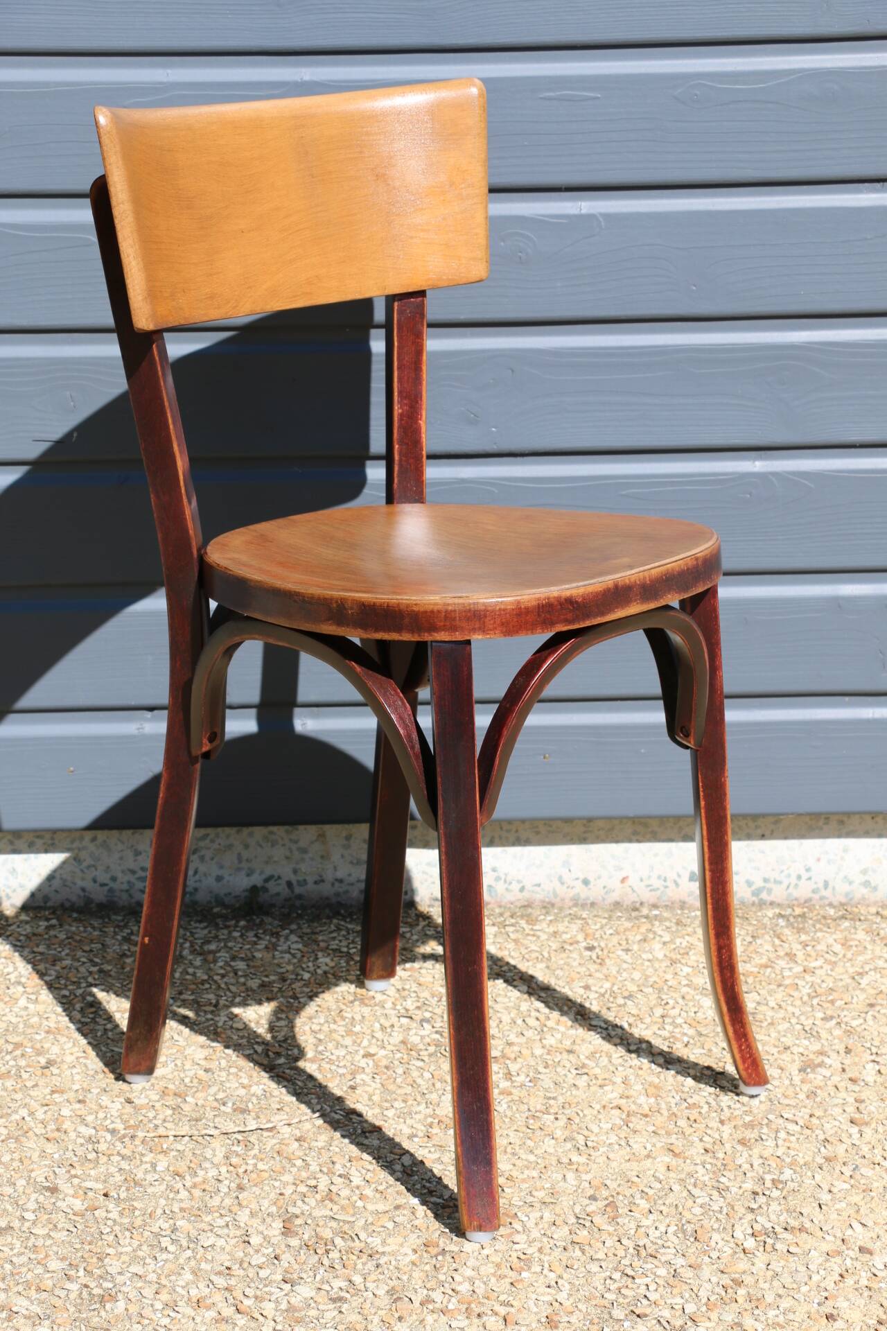 3 Baumann chairs with wide backs No. 30, dark beech
