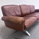 Cognac leather De Sede DS31 sofa, 1970s