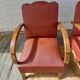 paire de fauteuils art déco, terracotta
