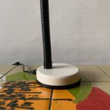 Vintage white and black metal desk lamp