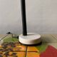 Vintage white and black metal desk lamp