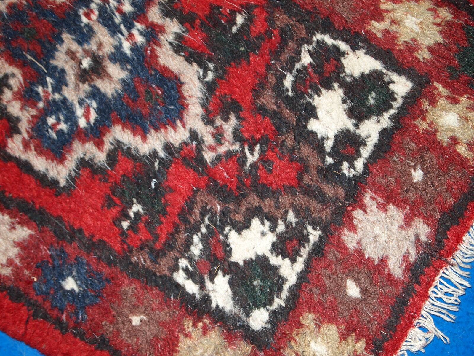 Tapis Vintage Hamadan en Laine, Années 1970, Élégance Authentique