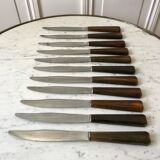 Set of 11 wooden tooth knives made of 50s