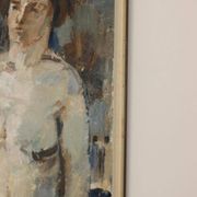 Large Swedish Mid-Century Oil On Canvas Painting" Nude Study " by Egon E:son Weinemo