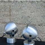 1970s eye ball lamp pair