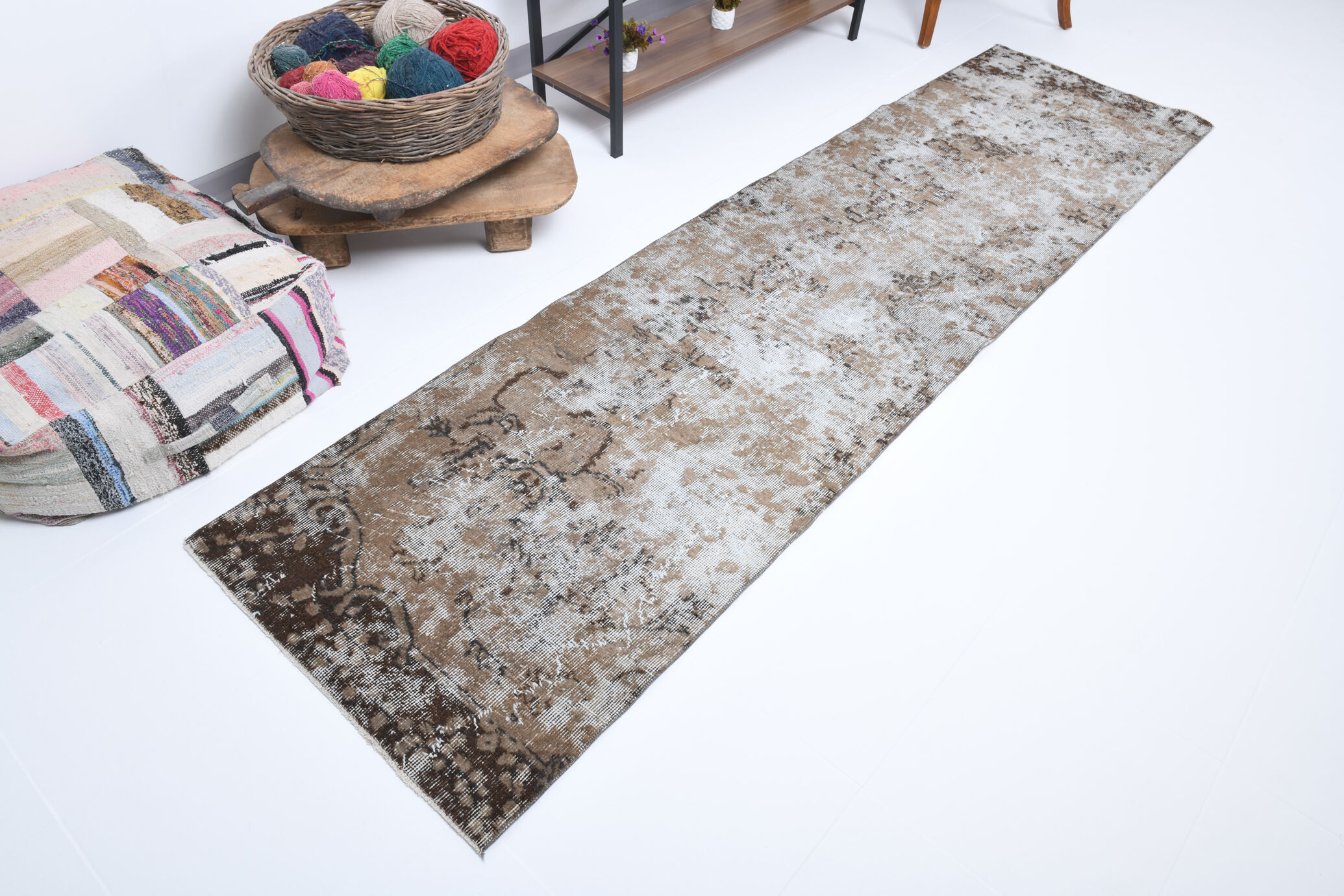 3x10 Antique Vintage Runner Rug 298x78Cm