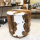 Chest stool in cowhide 1970