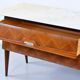 Italian Midcentury Sideboard in Rosewood, Carrara Marble and Brass