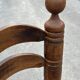 Low chair in oak and straw vintage design 60s