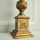 Ancient Venetian lamp in polychrome carved wood