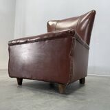 1950s Italian Mid Century Leatherette Lounge Chair