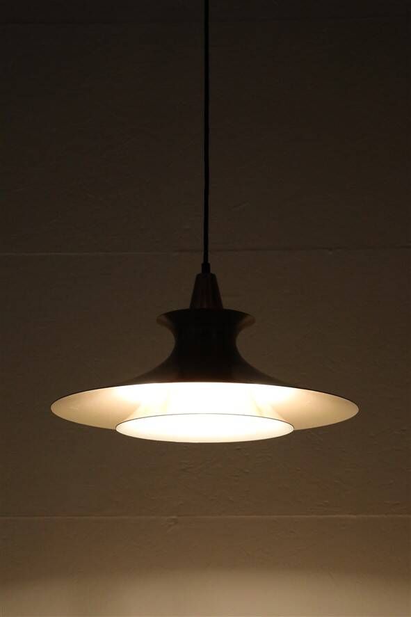 Mid-century pendant lamp / copper / aluminium / Danish modern design / 1960s / 1970s