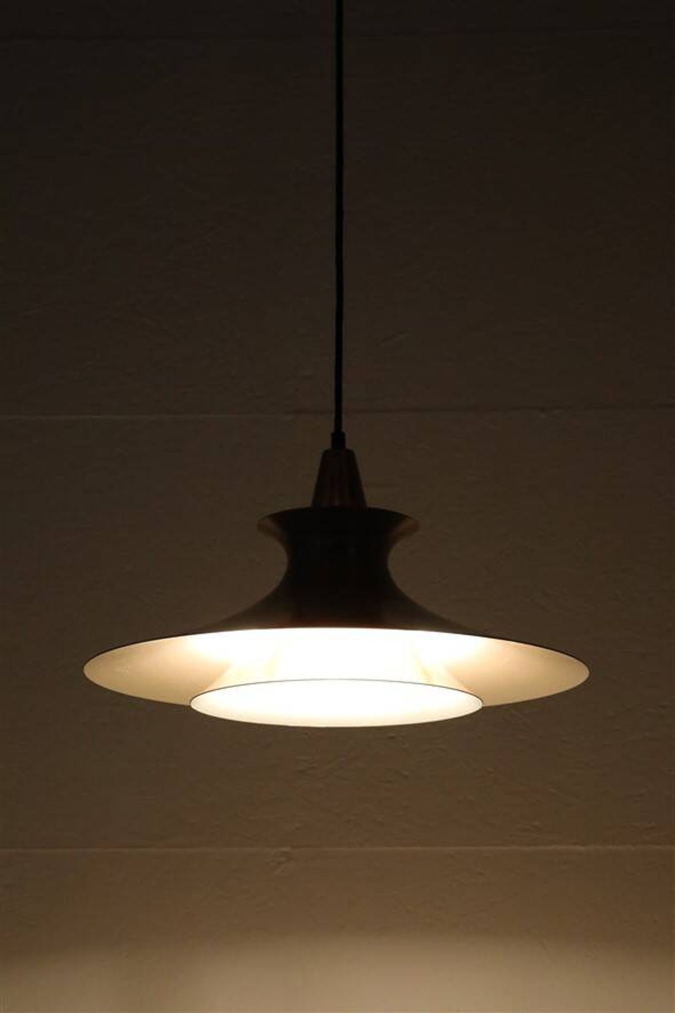 Mid-century pendant lamp / copper / aluminium / Danish modern design / 1960s / 1970s