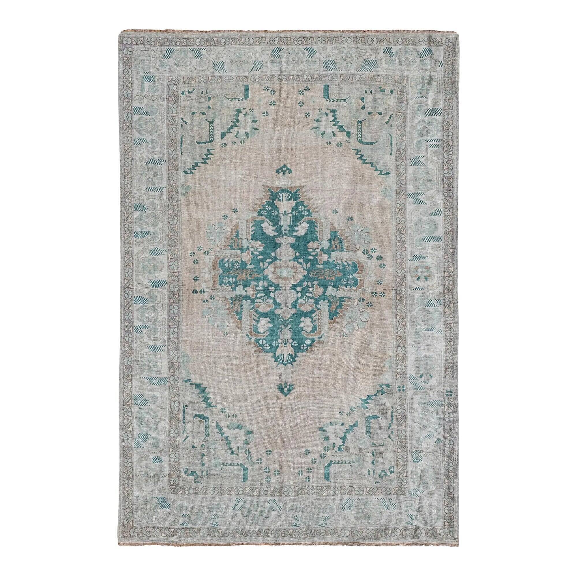 Vintage Turkish Oushak rug 175x258 cm