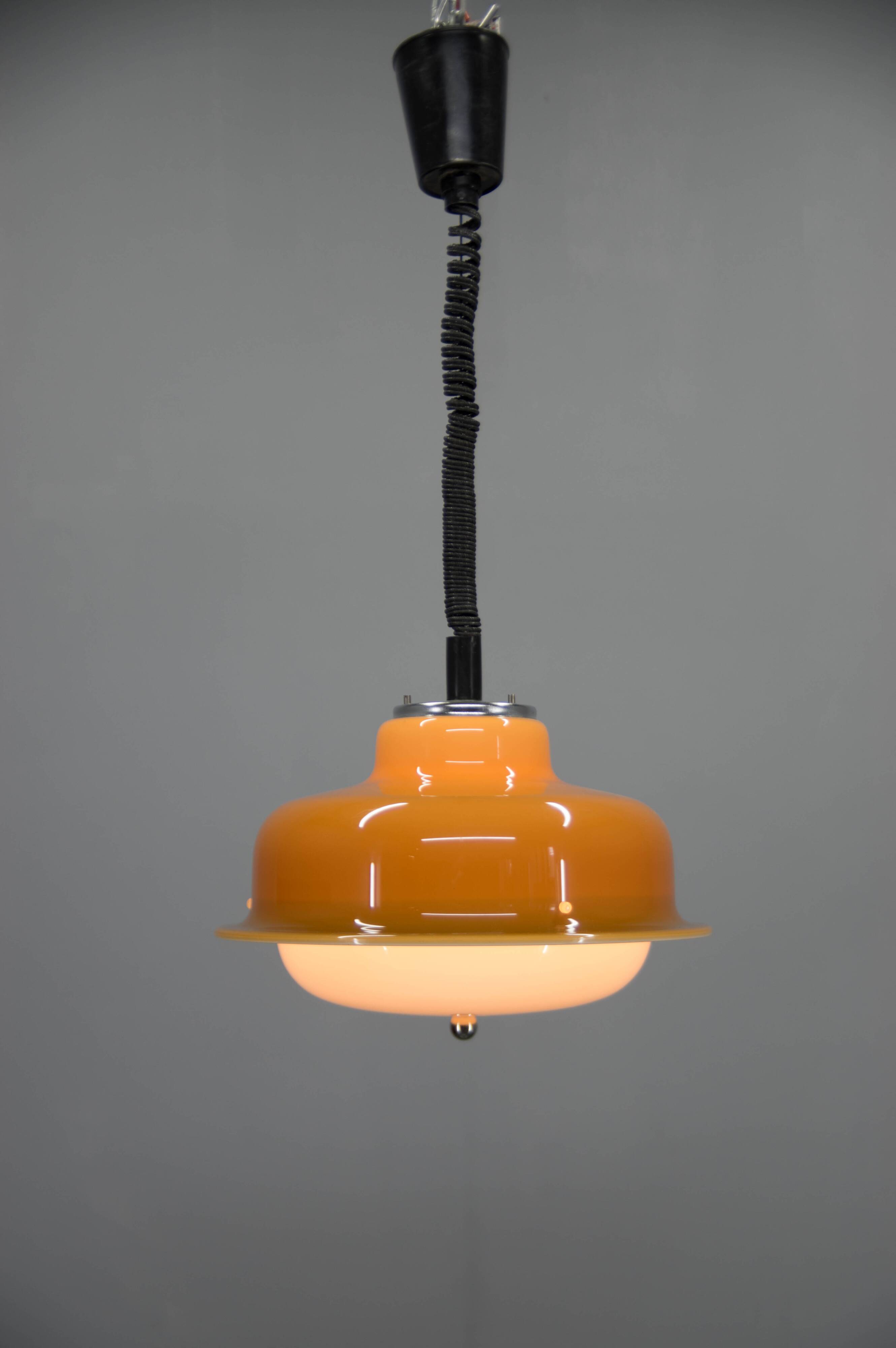 Mid Century Adjustable Pendant Meblo, Harvey Guzzini, Italy, 1970s