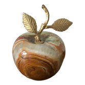 Apple paper press in alabaster and brass
