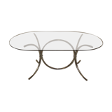 Smoked glass table year 70
