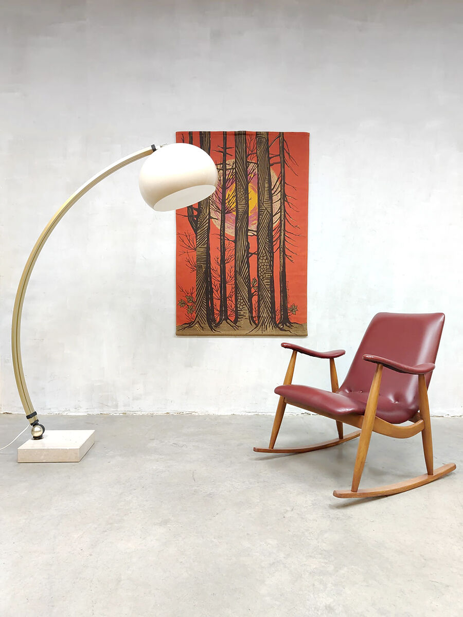 Vintage dutch design rocking chair Louis Van Teeffelen, Webe
