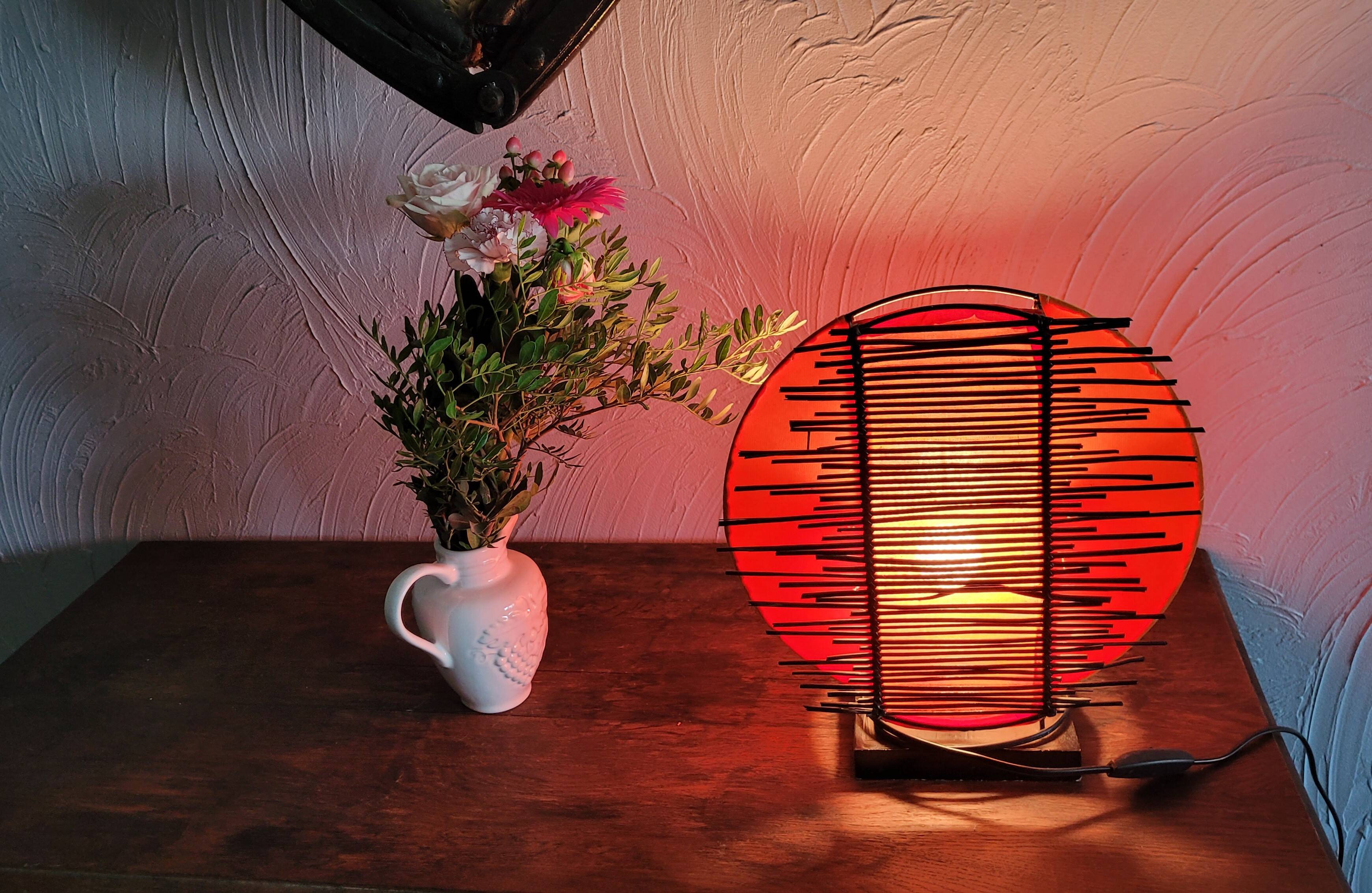 Vintage orange table lamp