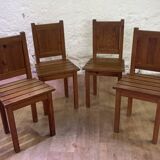 Set of 4 wooden chairs