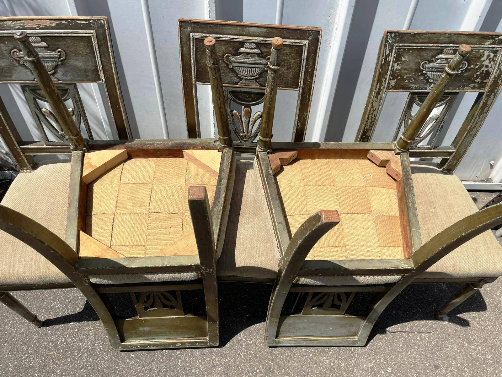 Set of 5 Directoire style chairs