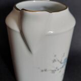 Eight-cup coffee service and creamer, Limoges porcelain, monogrammed