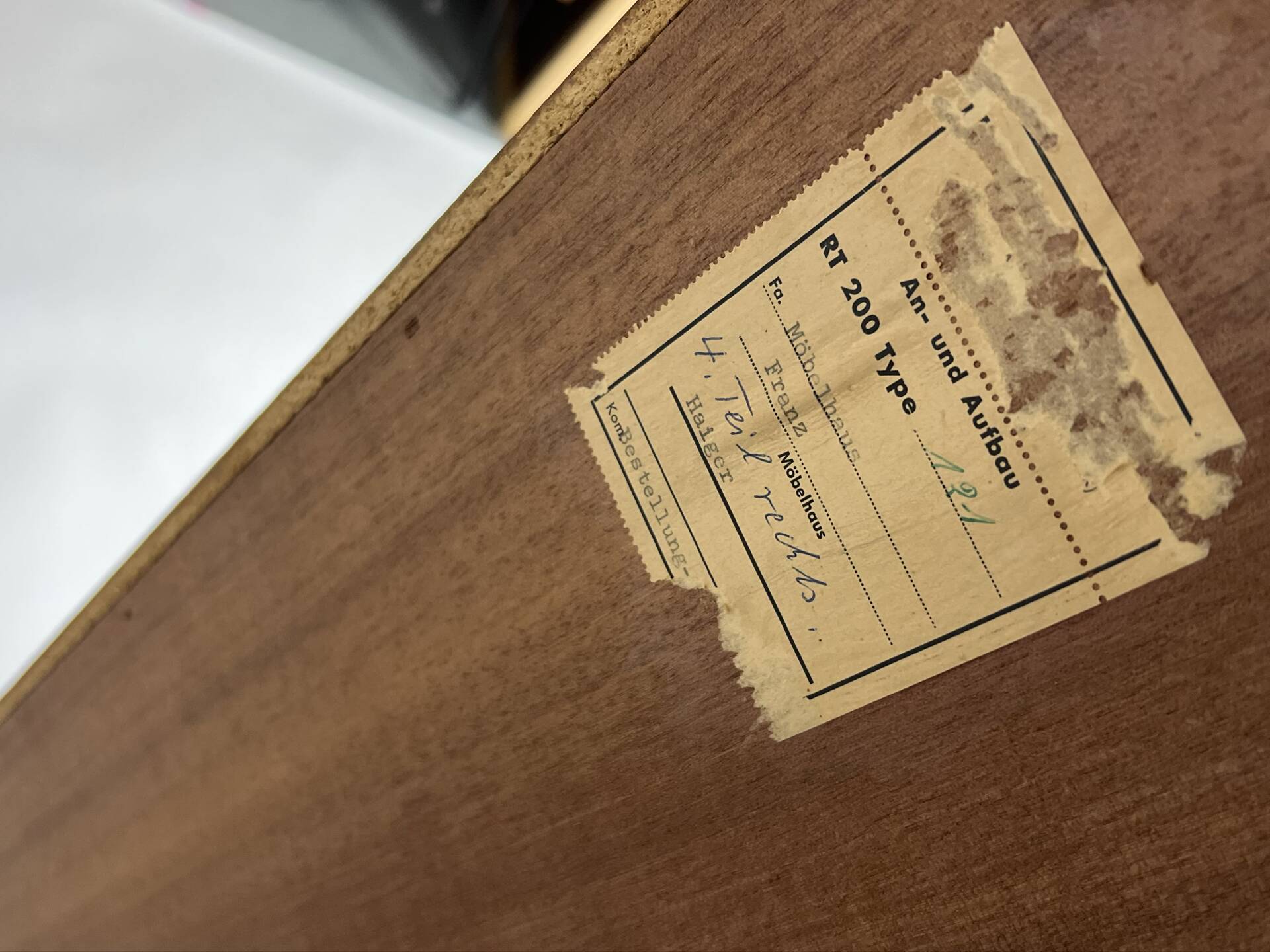 Vintage teak wardrobe highboard closet by H. Riestenpatt 1960s